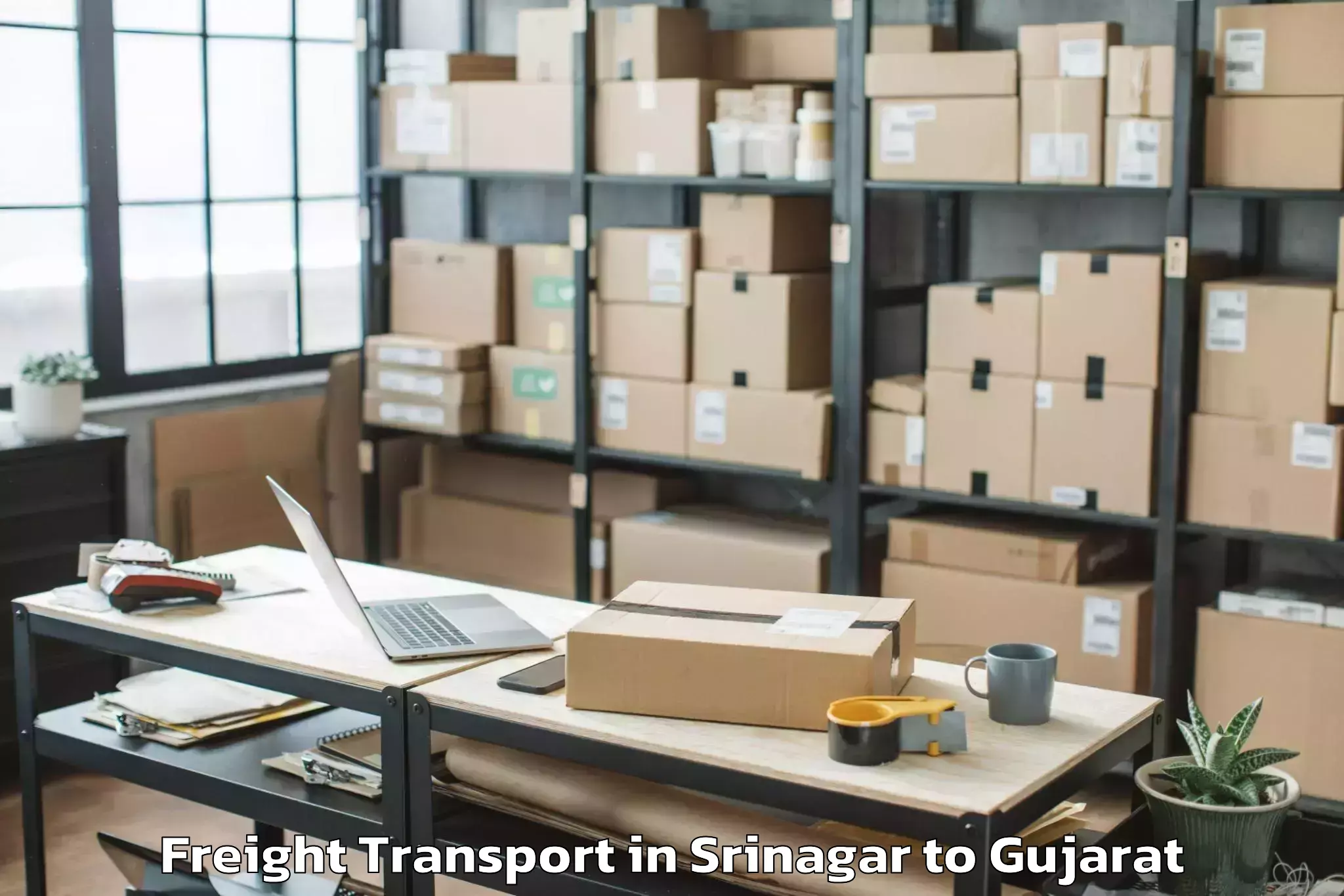 Affordable Srinagar to Veraval Freight Transport